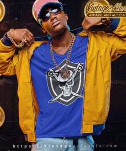 Pirate Nation Las Vegas Raiders Skull V Neck TShirt