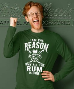 Pirate Rum Funny Long Sleeve Tee