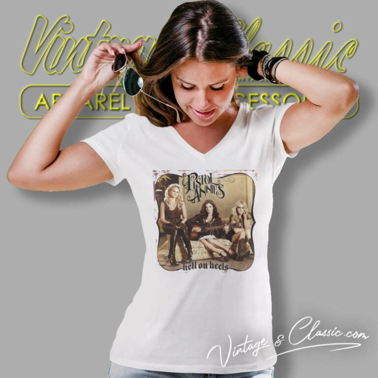 Pistol Annies Dolly Parton Hell On Heels V Neck TShirt Pistol Annies Dolly Parton Hell On Heels V Neck TShirt