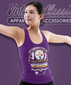 Pittsburgh Steelers 2023 2024 Afc Super Wild Card Winners Skyline Nfl Playoffs Divisional Tank Top Racerback