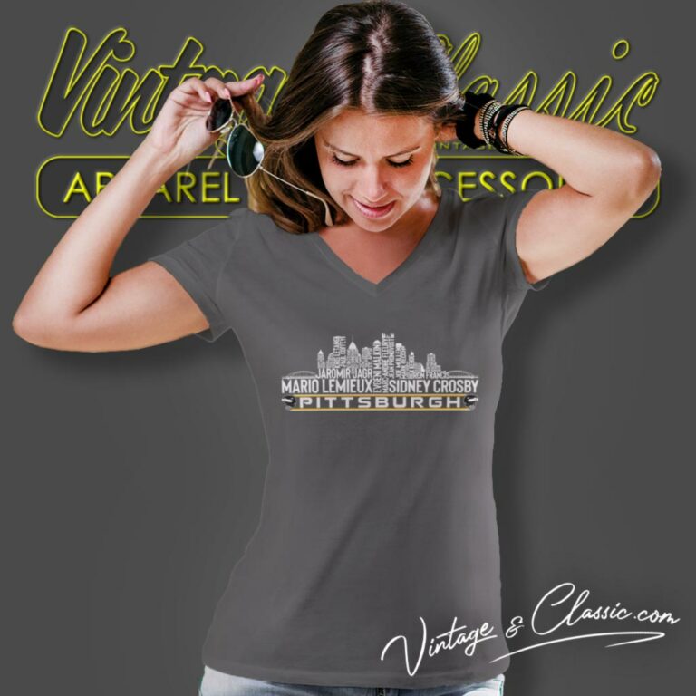 Pittsburgh Hockey Team All Time Legends Pittsburgh City Skyline V Neck TShirt Pittsburgh Hockey Team All Time Legends Pittsburgh City Skyline V Neck TShirt