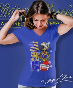 Pittsburgh Panthers Ho Ho Ho Ncaa Christmas V Neck TShirt