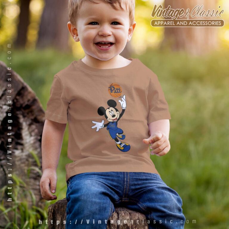 Pittsburgh Panthers Mickey Basketball NCAA March Madness Tshirt Kid Pittsburgh Panthers Mickey Basketball NCAA March Madness Tshirt Kid