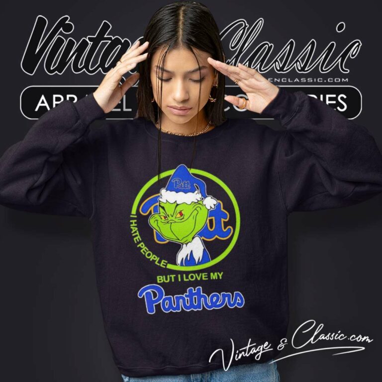Pittsburgh Panthers Ncaa Christmas Grinch Shirt I Hate People But I Love My Panthers Sweatshirt Pittsburgh Panthers Ncaa Christmas Grinch Shirt I Hate People But I Love My Panthers Sweatshirt