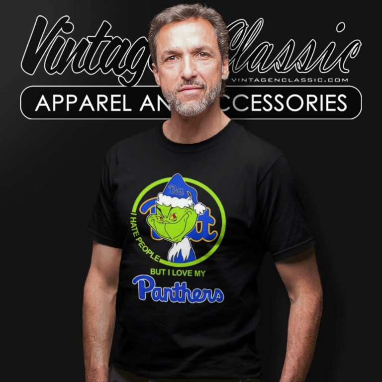 Pittsburgh Panthers Ncaa Christmas Grinch Shirt I Hate People But I Love My Panthers T Shirt Pittsburgh Panthers Ncaa Christmas Grinch Shirt I Hate People But I Love My Panthers T Shirt