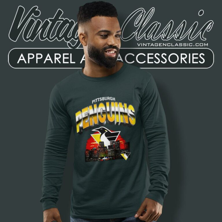 Pittsburgh Penguins City Graphic Design Long Sleeve Tee Pittsburgh Penguins City Graphic Design Long Sleeve Tee