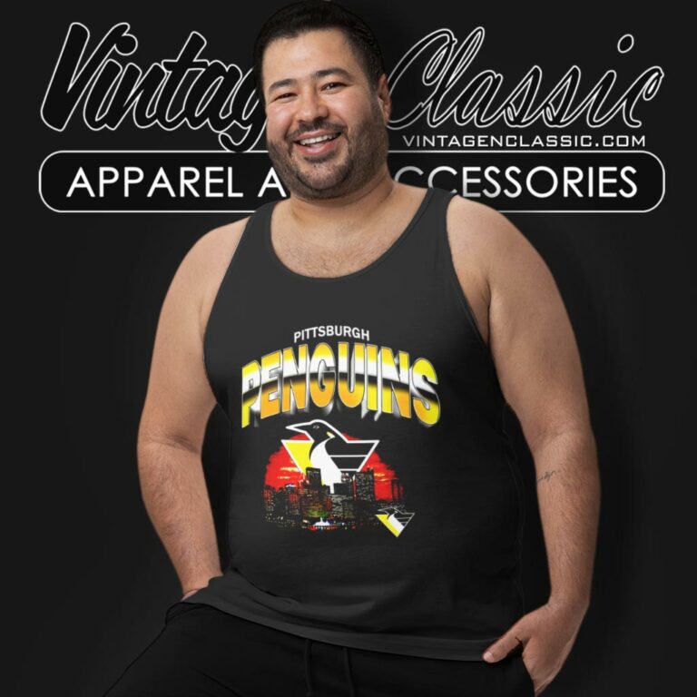 Pittsburgh Penguins City Graphic Design Tank Top Racerback Pittsburgh Penguins City Graphic Design Tank Top Racerback
