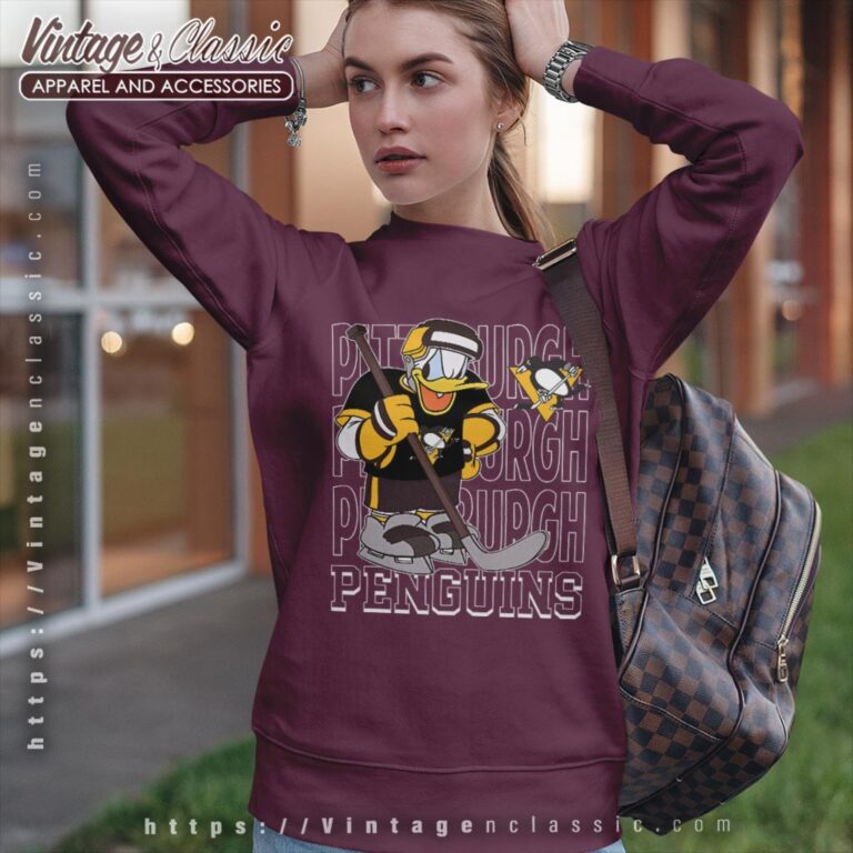 Pittsburgh Penguins Donald Duck Hockey Shirt Sweatshirt Pittsburgh Penguins Donald Duck Hockey Shirt Sweatshirt