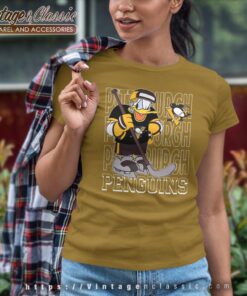Pittsburgh Penguins Donald Duck Hockey Shirt Women T shirt