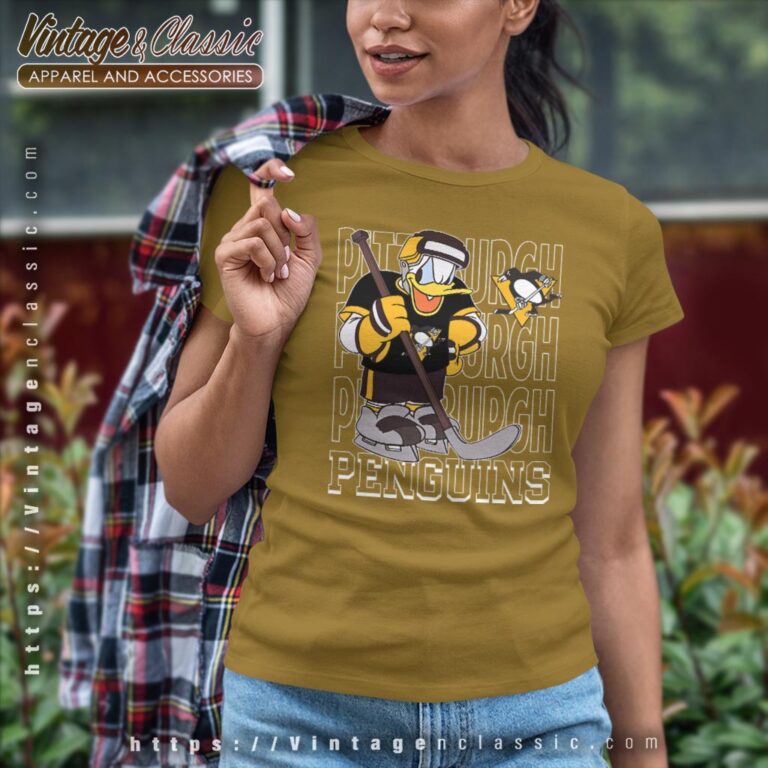 Pittsburgh Penguins Donald Duck Hockey Shirt Women T shirt Pittsburgh Penguins Donald Duck Hockey Shirt Women T shirt