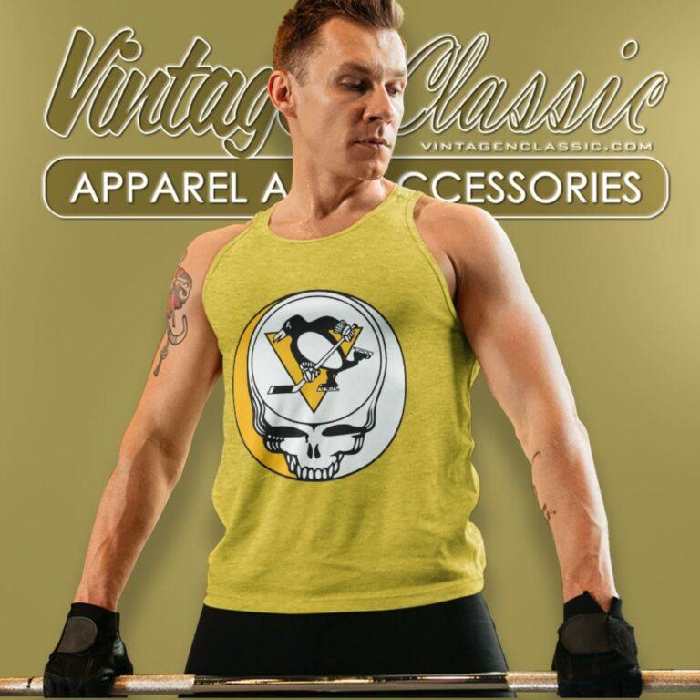 Pittsburgh Penguins Grateful Dead Steal Your Face Tank Top Racerback Pittsburgh Penguins Grateful Dead Steal Your Face Tank Top Racerback
