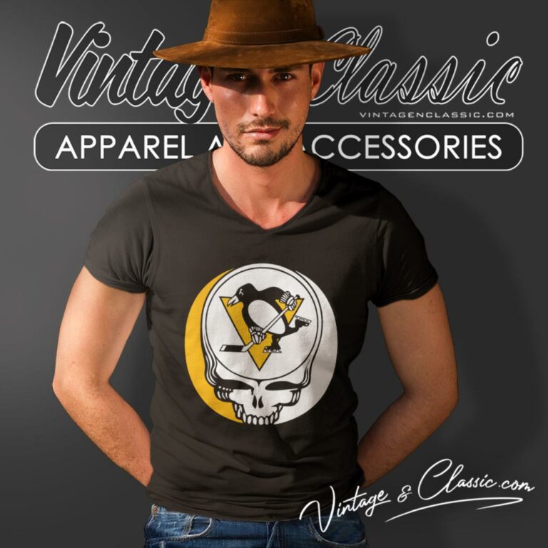 Pittsburgh Penguins Grateful Dead Steal Your Face V Neck TShirt Pittsburgh Penguins Grateful Dead Steal Your Face V Neck TShirt