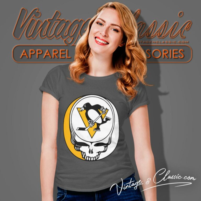 Pittsburgh Penguins Grateful Dead Steal Your Face Women T Shirt Pittsburgh Penguins Grateful Dead Steal Your Face Women T Shirt