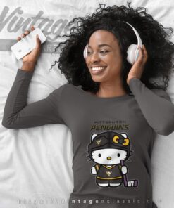 Pittsburgh Penguins Hello Kitty Shirt Long Sleeve Tee