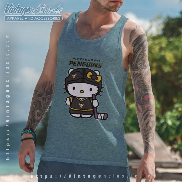 Pittsburgh Penguins Hello Kitty Shirt Tank Top Racerback Pittsburgh Penguins Hello Kitty Shirt Tank Top Racerback