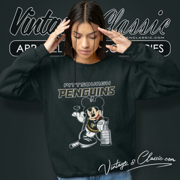 Pittsburgh Penguins Mickey Ice Hockey Sweatshirt Pittsburgh Penguins Mickey Ice Hockey Sweatshirt