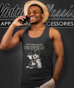 Pittsburgh Penguins Mickey Ice Hockey Tank Top Racerback