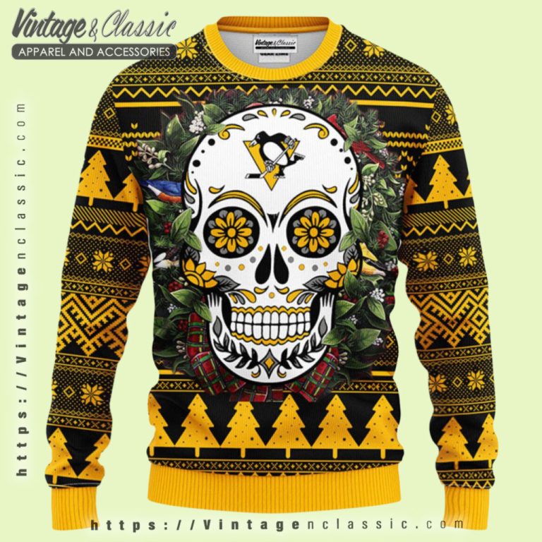 Pittsburgh Penguins Skull Ugly Christmas Sweater Ugly Christmas Sweater Pittsburgh Penguins Skull Ugly Christmas Sweater Ugly Christmas Sweater