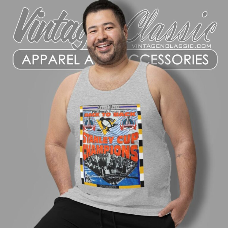 Pittsburgh Penguins Stanley Cup Champions 1992 Tank Top Racerback Pittsburgh Penguins Stanley Cup Champions 1992 Tank Top Racerback
