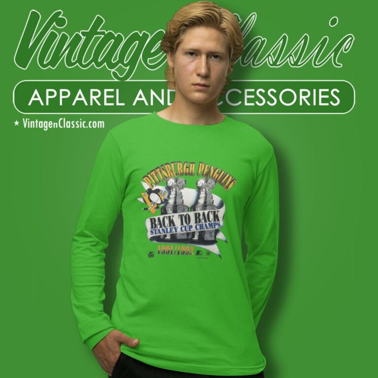 Pittsburgh Penguins Stanley Cup Champs Back To Back Long Sleeve Tee Pittsburgh Penguins Stanley Cup Champs Back To Back Long Sleeve Tee