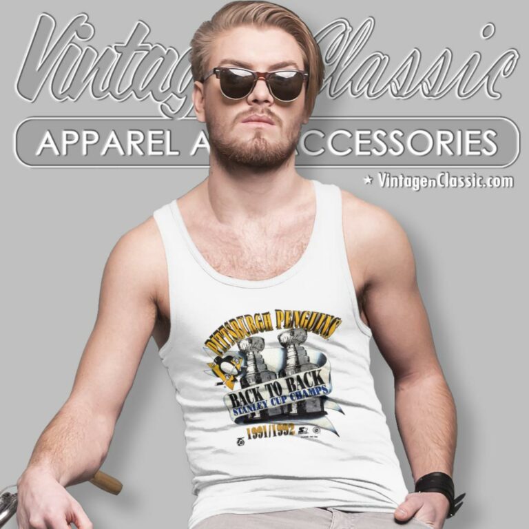 Pittsburgh Penguins Stanley Cup Champs Back To Back Tank Top Racerback Pittsburgh Penguins Stanley Cup Champs Back To Back Tank Top Racerback