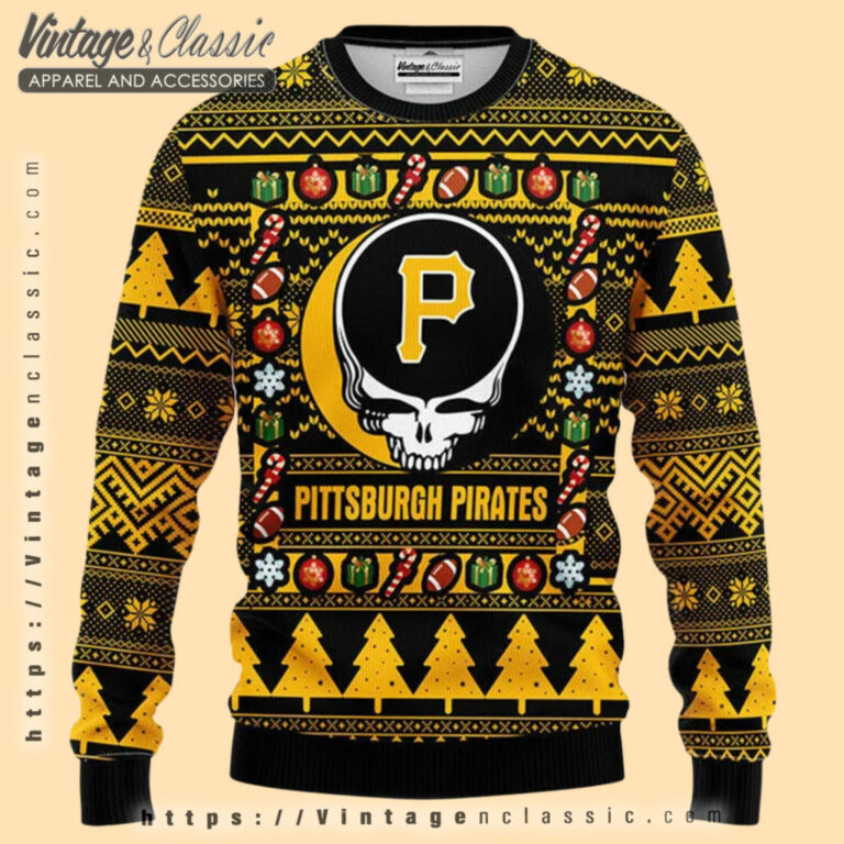 Pittsburgh Pirates Grateful Dead Ugly Sweater Ugly Christmas Sweater Pittsburgh Pirates Grateful Dead Ugly Sweater Ugly Christmas Sweater