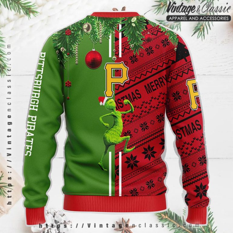 Pittsburgh Pirates Grinch Ugly Christmas Sweater back Ugly Sweater Pittsburgh Pirates Grinch Ugly Christmas Sweater back Ugly Sweater