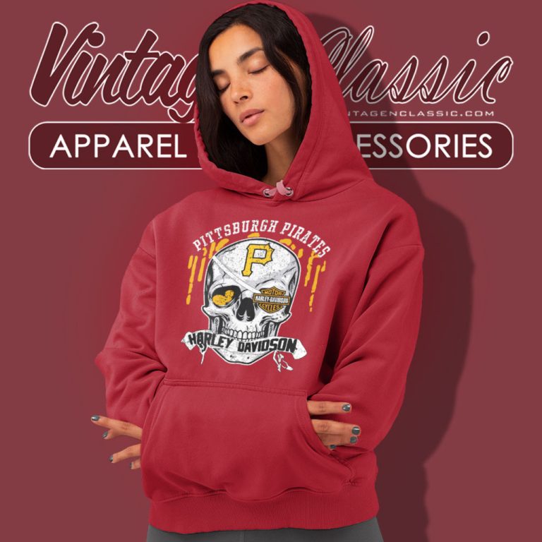 Pittsburgh Pirates Harley Davidson Skull Hoodie Pittsburgh Pirates Harley Davidson Skull Hoodie