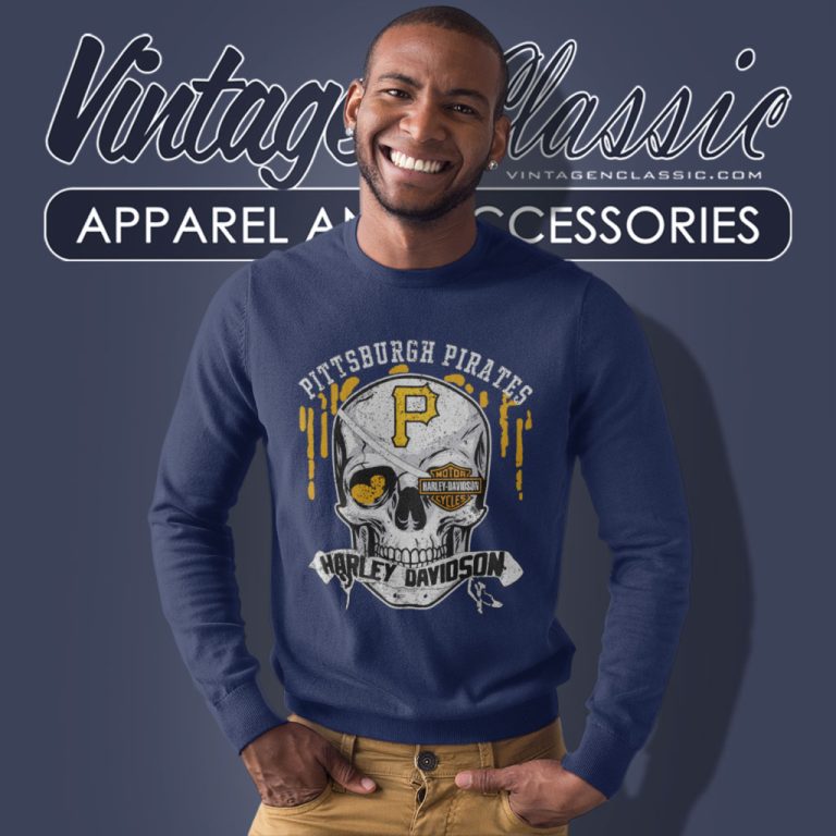 Pittsburgh Pirates Harley Davidson Skull Sweatshirt Pittsburgh Pirates Harley Davidson Skull Sweatshirt