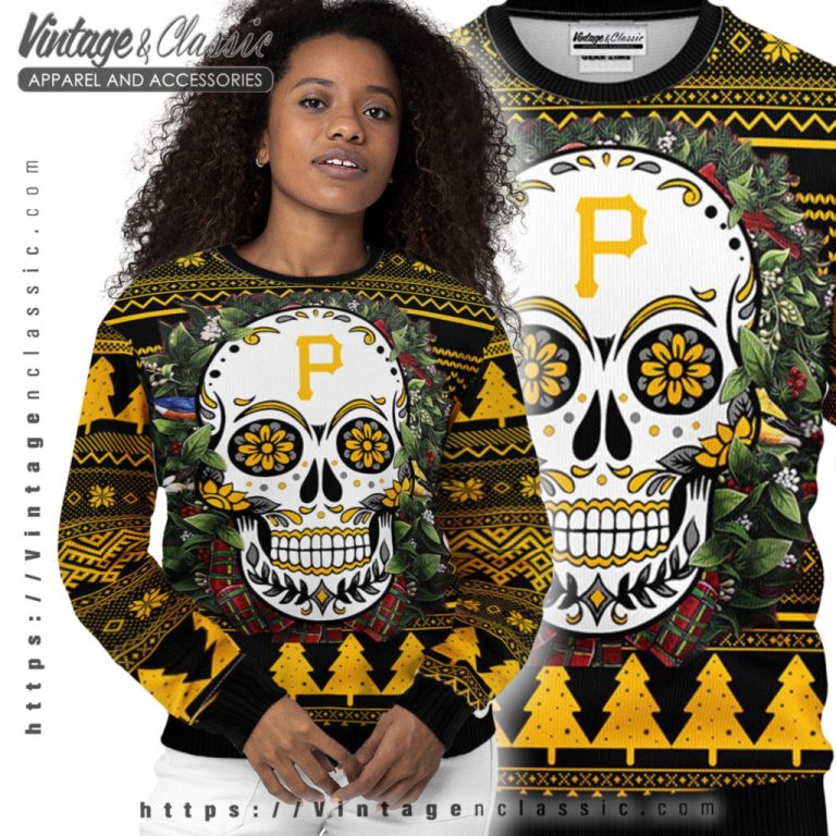 Pittsburgh Pirates Skull Ugly Christmas Sweater Women Ugly Sweater Pittsburgh Pirates Skull Ugly Christmas Sweater Women Ugly Sweater