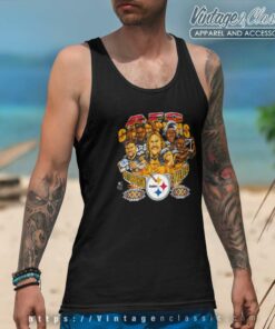Pittsburgh Steelers Afc Champions Caricature Tank Top Racerback