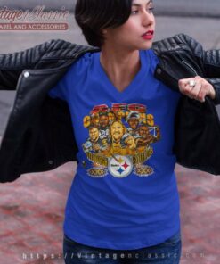 Pittsburgh Steelers Afc Champions Caricature V Neck TShirt