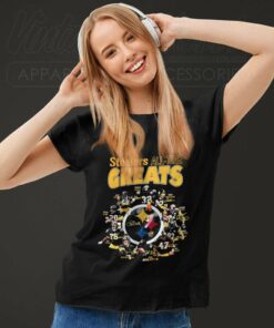 Pittsburgh Steelers All Time Greats Players Signatures Women TShirt
