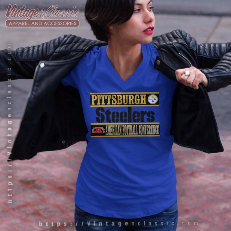 Pittsburgh Steelers American Football Conference V Neck TShirt Pittsburgh Steelers American Football Conference V Neck TShirt