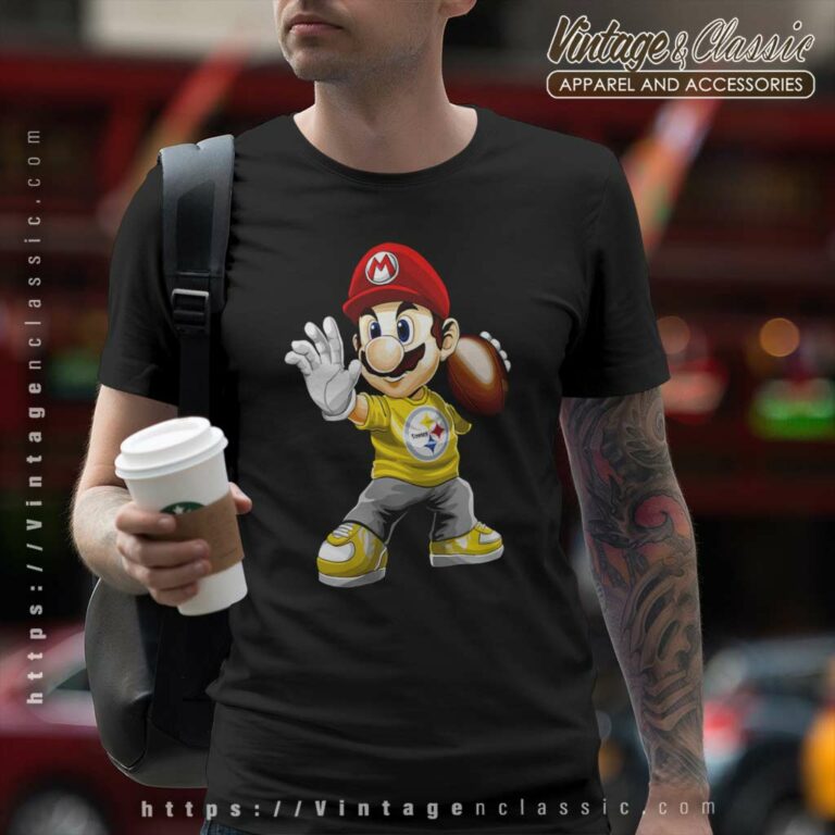 Pittsburgh Steelers American Football Team Mario Nintendo T Shirt Pittsburgh Steelers American Football Team Mario Nintendo T Shirt