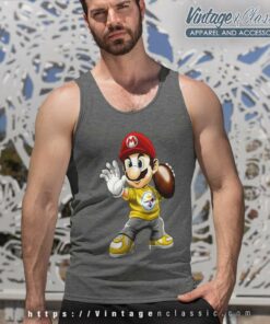 Pittsburgh Steelers American Football Team Mario Nintendo Tank Top Racerback
