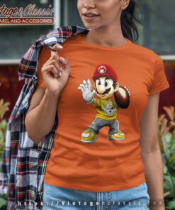 Pittsburgh Steelers American Football Team Mario Nintendo Women TShirt