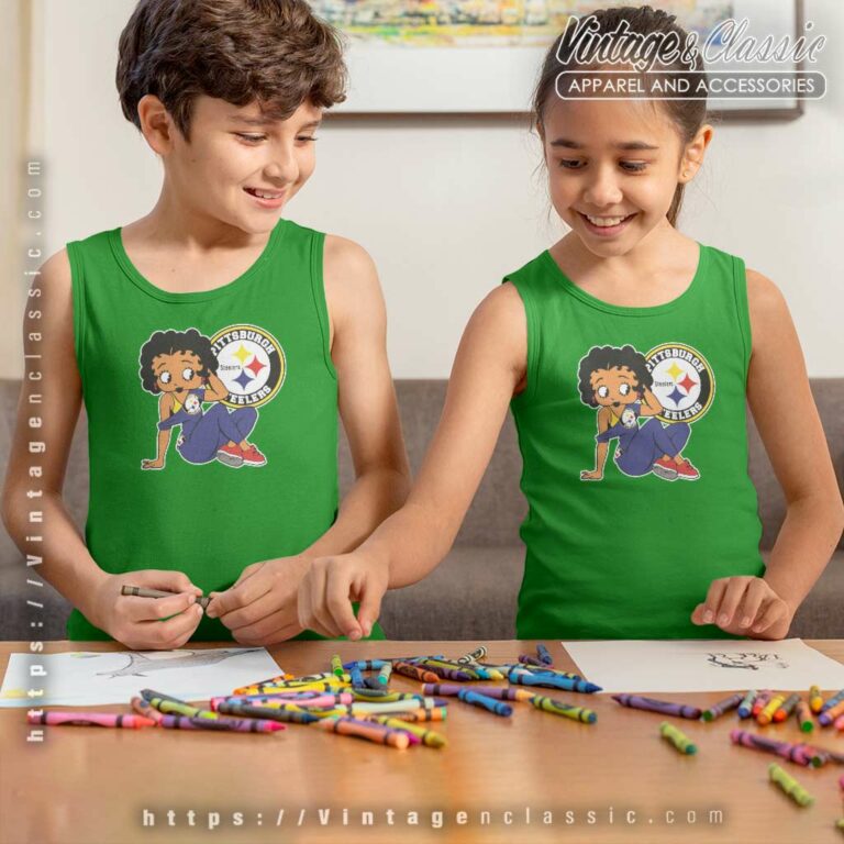 Pittsburgh Steelers Betty Boop Kids Tank Top Racerback Pittsburgh Steelers Betty Boop Kids Tank Top Racerback