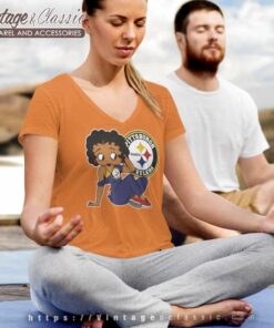 Pittsburgh Steelers Betty Boop V Neck TShirt