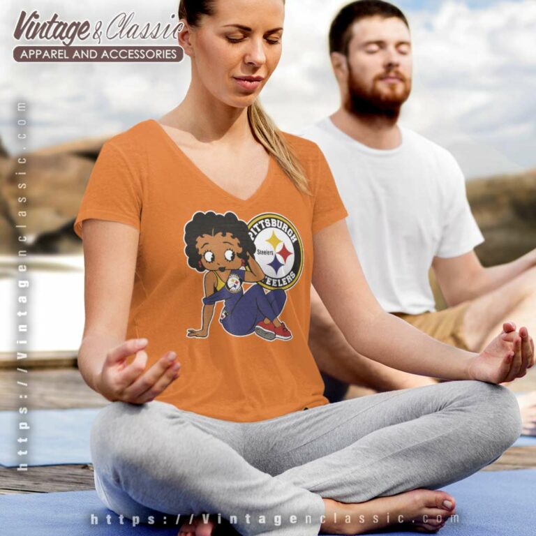 Pittsburgh Steelers Betty Boop V Neck TShirt Pittsburgh Steelers Betty Boop V Neck TShirt