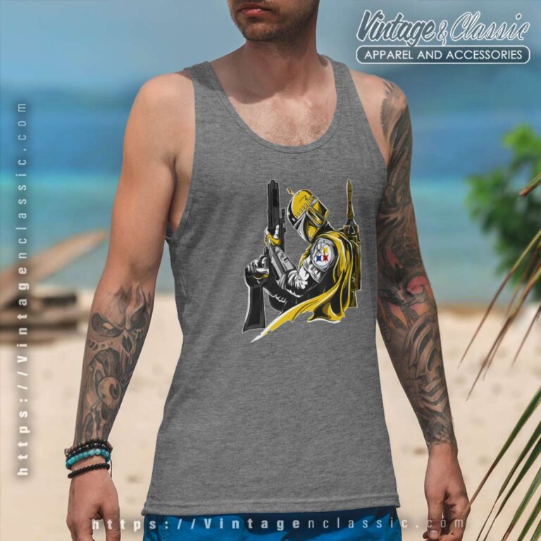 Pittsburgh Steelers Boba Fett Star Wars Tank Top Racerback Pittsburgh Steelers Boba Fett Star Wars Tank Top Racerback