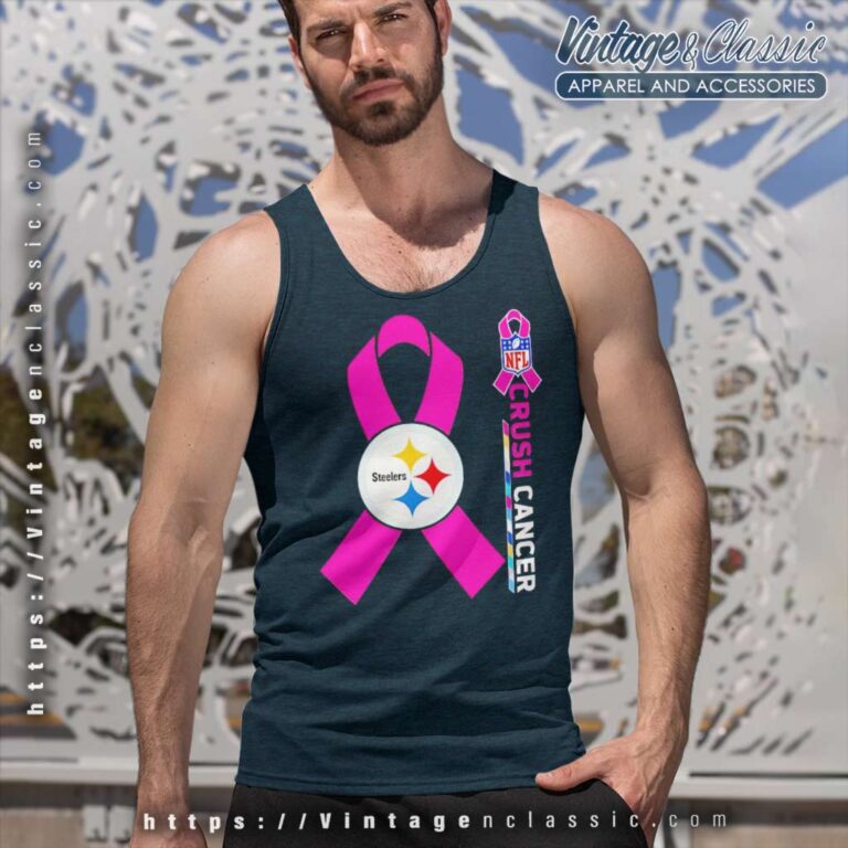 Pittsburgh Steelers Crush Cancer Tank Top Racerback Pittsburgh Steelers Crush Cancer Tank Top Racerback
