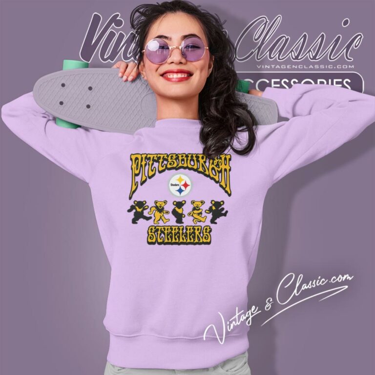 Pittsburgh Steelers Grateful Dead Dancing Bears Sweatshirt Pittsburgh Steelers Grateful Dead Dancing Bears Sweatshirt