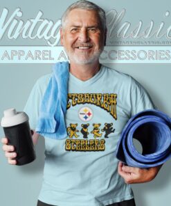 Pittsburgh Steelers Grateful Dead Dancing Bears V Neck TShirt