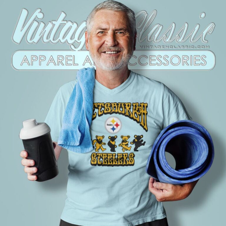 Pittsburgh Steelers Grateful Dead Dancing Bears V Neck TShirt Pittsburgh Steelers Grateful Dead Dancing Bears V Neck TShirt