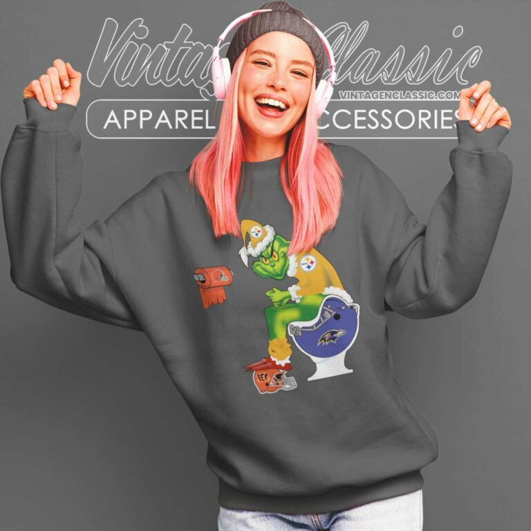 Pittsburgh Steelers Grinch Sitting On Baltimore Ravens Sweatshirt Pittsburgh Steelers Grinch Sitting On Baltimore Ravens Sweatshirt