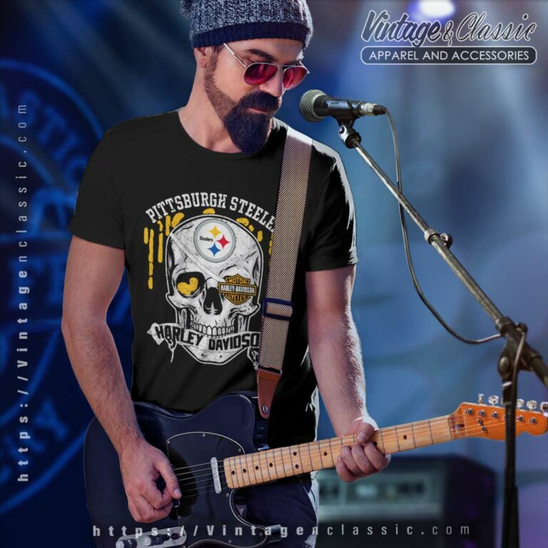 Pittsburgh Steelers Harley Davidson Skull T Shirt Pittsburgh Steelers Harley Davidson Skull T Shirt