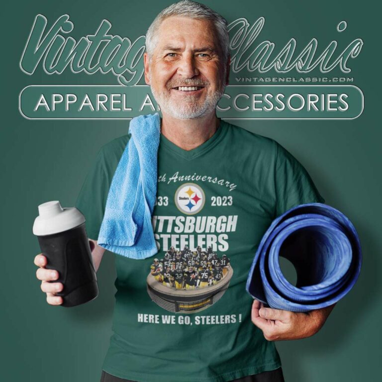 Pittsburgh Steelers Here We Go Shirt 90th Anniversary V Neck TShirt Pittsburgh Steelers Here We Go Shirt 90th Anniversary V Neck TShirt