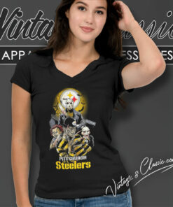 Pittsburgh Steelers Horror Halloween V Neck TShirt