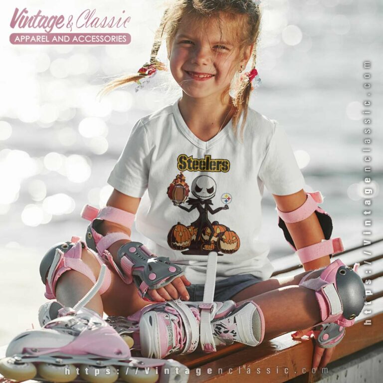 Pittsburgh Steelers Jack Skellington Halloween Kids V Neck TShirt Pittsburgh Steelers Jack Skellington Halloween Kids V Neck TShirt
